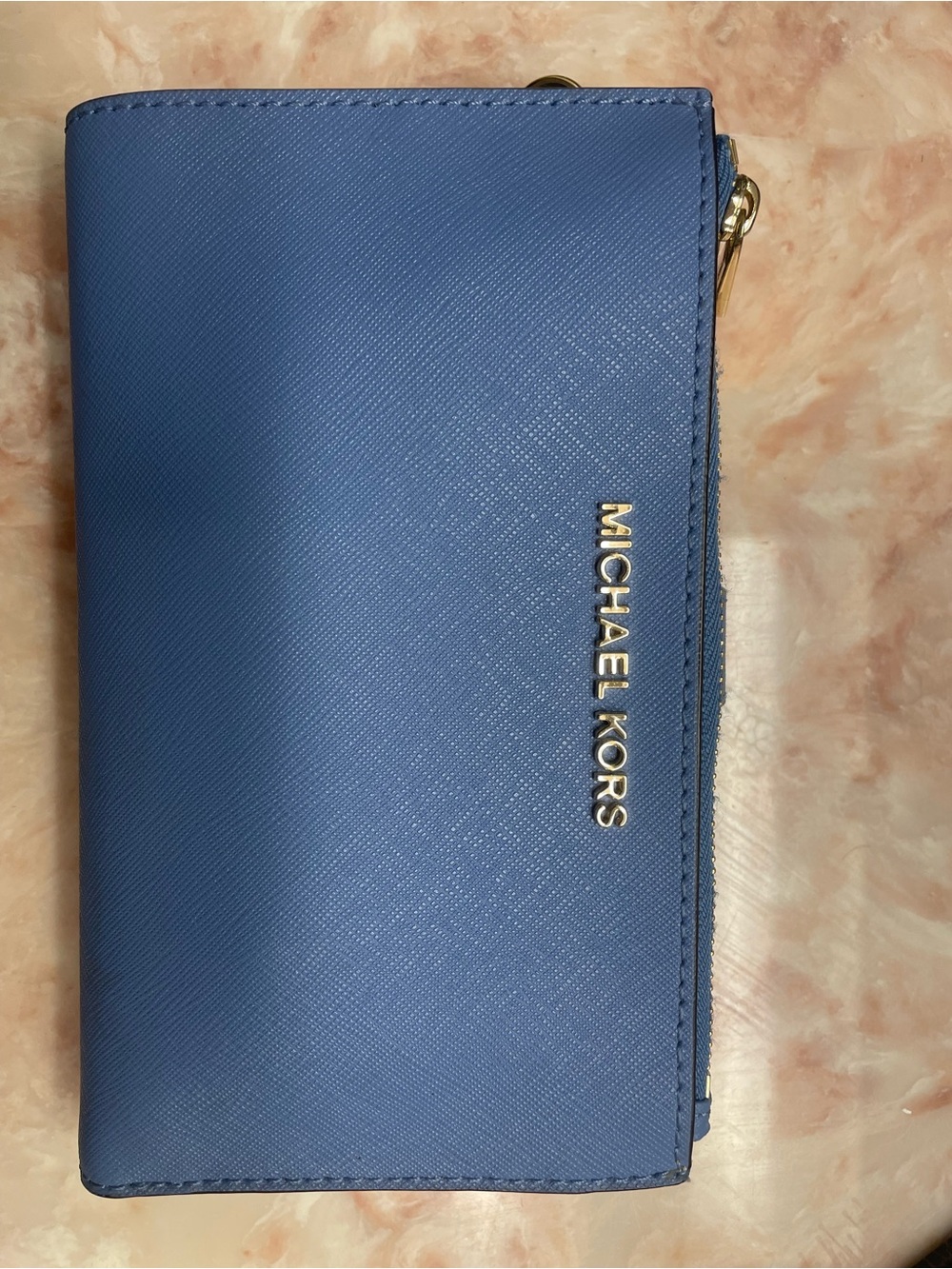 MICHAEL Michael Kors French Blue Jet Set Travel Double Zip Wristlet - Picture 8 of 8